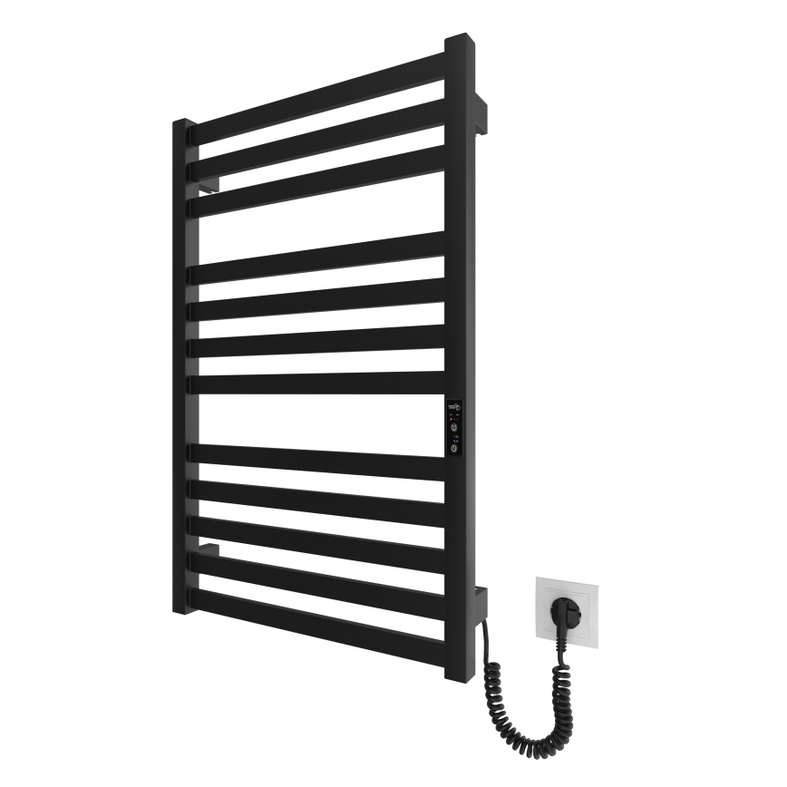 Létras fűtött törölközőtartó HF OXFORD 170W/230V 77x53 cm fekete