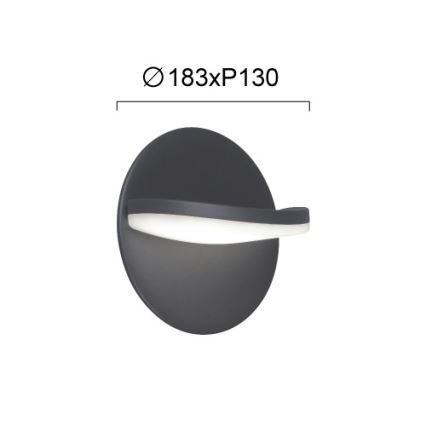 LETTY LED fali lámpa LED/16W/230V antracit
