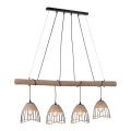 Leuchten Direkt 11156-79 - Csillár zsinóron REED 4xE27/60W/230V Eukaliptusz