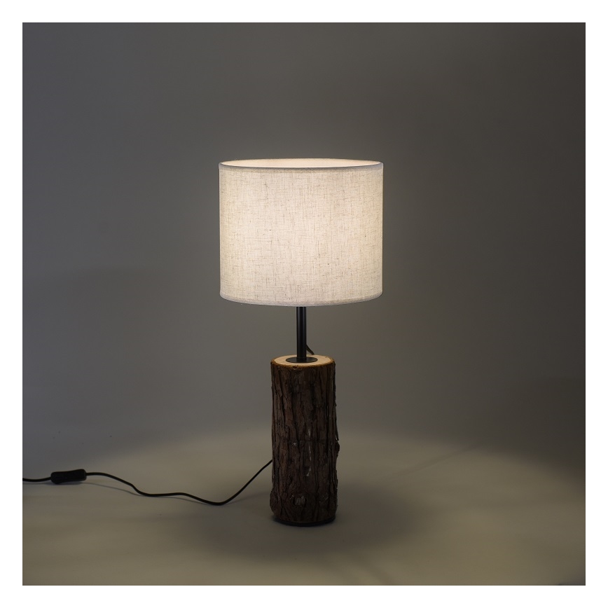 Leuchten Direkt 11233-79 - Asztali lámpa BARK 1xE27/40W/230V fa