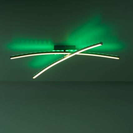 Leuchten Direkt 11255-55 - LED RGB Dimmelhető felületre szerelhető csillár ALINA 2xLED/8,1W/230V 2700-5000K + távirányító