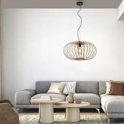 Leuchten Direkt 11409-79 - Csillár zsinóron RACOON 1xE27/40W/230V bambusz