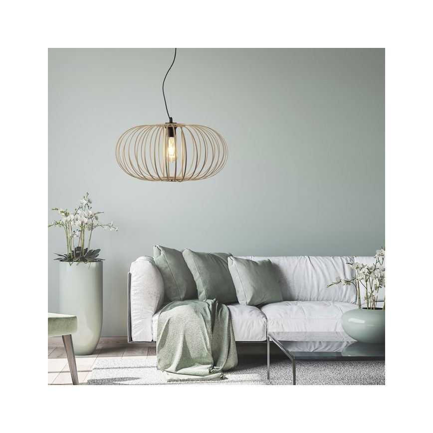 Leuchten Direkt 11409-79 - Csillár zsinóron RACOON 1xE27/40W/230V bambusz