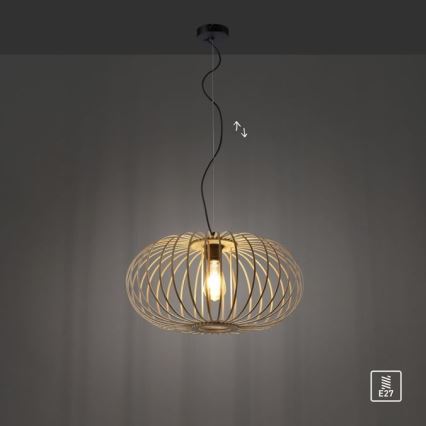 Leuchten Direkt 11409-79 - Csillár zsinóron RACOON 1xE27/40W/230V bambusz