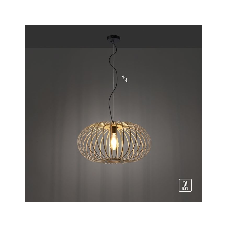 Leuchten Direkt 11409-79 - Csillár zsinóron RACOON 1xE27/40W/230V bambusz