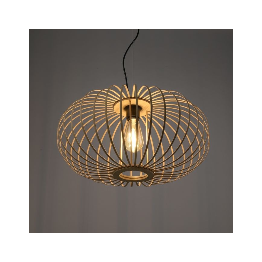 Leuchten Direkt 11409-79 - Csillár zsinóron RACOON 1xE27/40W/230V bambusz