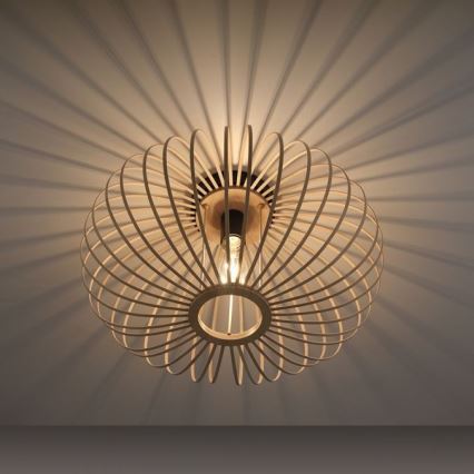 Leuchten Direkt 11411-79 - Felületre szerelhető csillár RACOON 1xE27/40W/230V átm. 50 cm bambusz