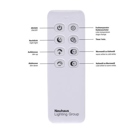 Leuchten Direkt 11535-55 - Szabályozható LED csillár MALIK 1xLED/60W/230V + távirányító