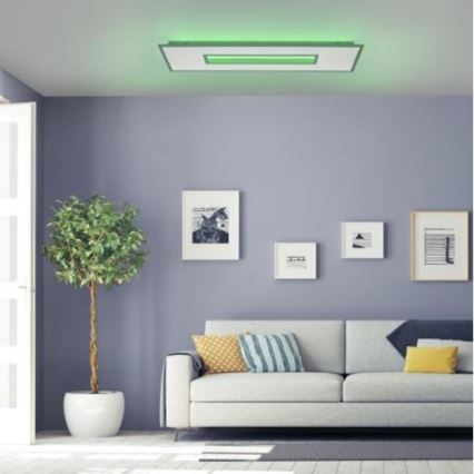 Leuchten Direkt 11646-16 - LED RGB Dimmelhető mennyezeti lámpa RECESS 1xLED/41W/230V + 1xLED/7,5W + távirányító