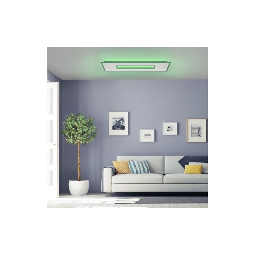 Leuchten Direkt 11646-16 - LED RGB Dimmelhető mennyezeti lámpa RECESS 1xLED/41W/230V + 1xLED/7,5W + távirányító