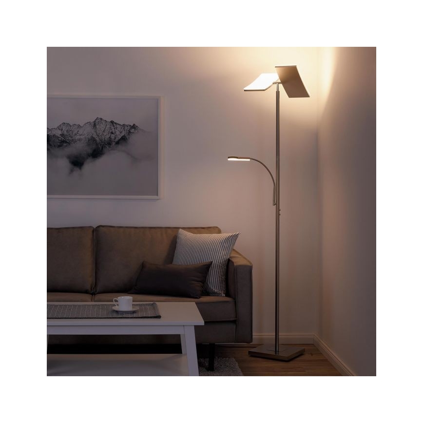 Leuchten Direkt 11725-55 - LED Dimmelhető érintős állólámpa RUBEN 2xLED/11W/230V + LED/4W