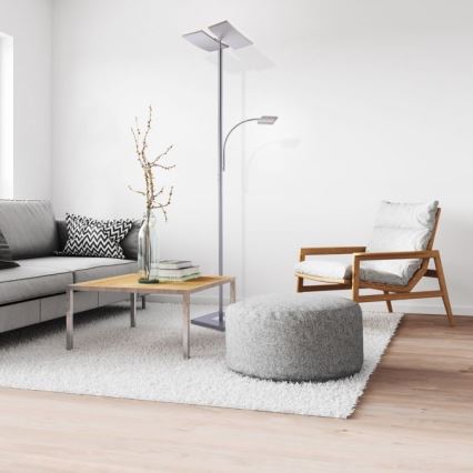 Leuchten Direkt 11725-55 - LED Dimmelhető érintős állólámpa RUBEN 2xLED/11W/230V + LED/4W