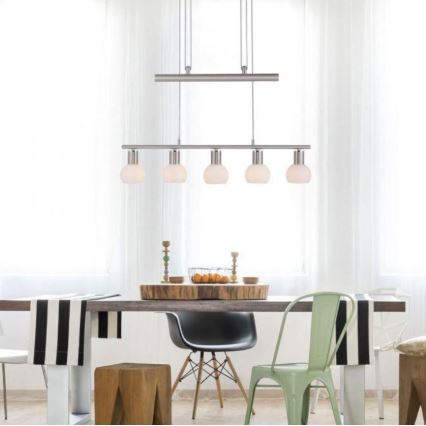 Leuchten Direkt 11939-55 - Csillár zsinóron BENEDIKT 5xE14/40W/230V