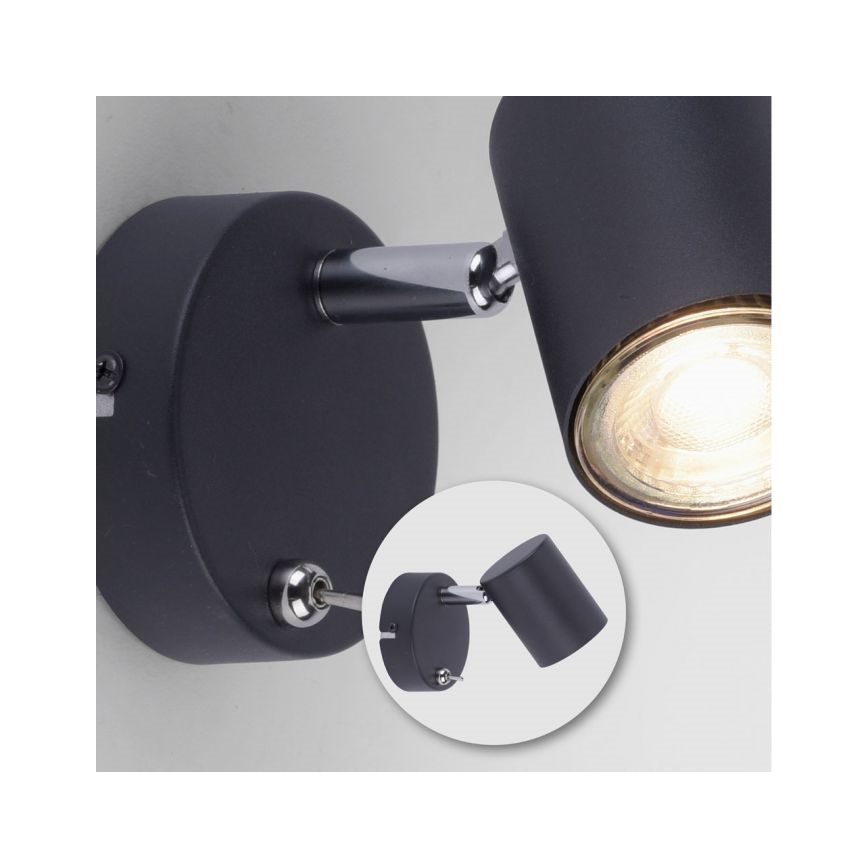 Leuchten Direkt 11941-13 - LED Fali spotlámpa TARIK 1xGU10/5W/230V fekete