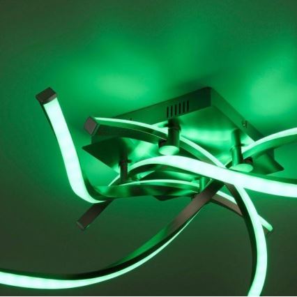 Leuchten Direkt 11995-55 - LED RGB Dimmelhető felületre szerelhető csillár SWING LED/24,4W/230V 2700-5000K + távirányító