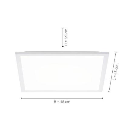 Leuchten Direkt 12201-16 - LED Mennyezeti lámpa FLAT LED/22W/230V