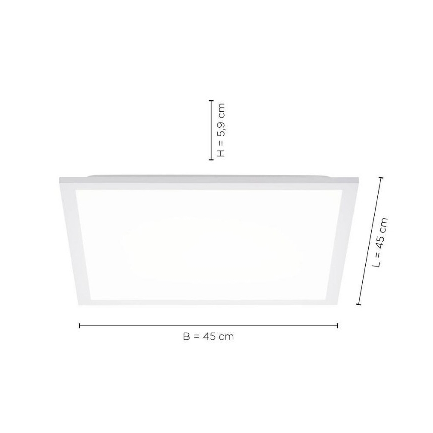 Leuchten Direkt 12201-16 - LED Mennyezeti lámpa FLAT LED/22W/230V
