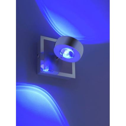 Leuchten Direkt 12471-55 -LED RGBW Dimmelhető fali spotlámpa OPTI LED/6W/230V 2700-5000K + távirányító