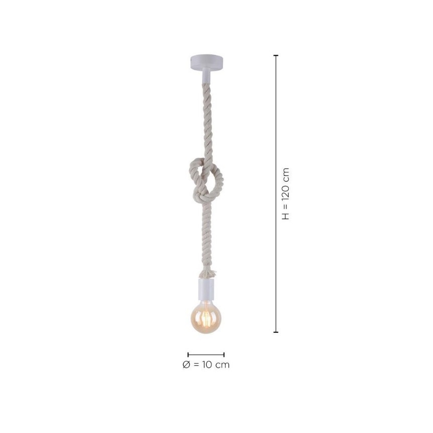 Leuchten Direkt 13572-16 - Csillár zsinóron DIY 1xE27/10W/230V fehér