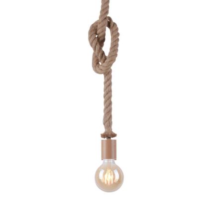 Leuchten Direkt 13572-79 - Csillár zsinóron DIY 1xE27/10W/230V barna