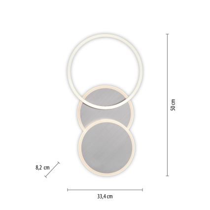 Leuchten Direkt 14116-55 - LED Mennyezeti lámpa SEVENT LED/25,5W/230V matt króm