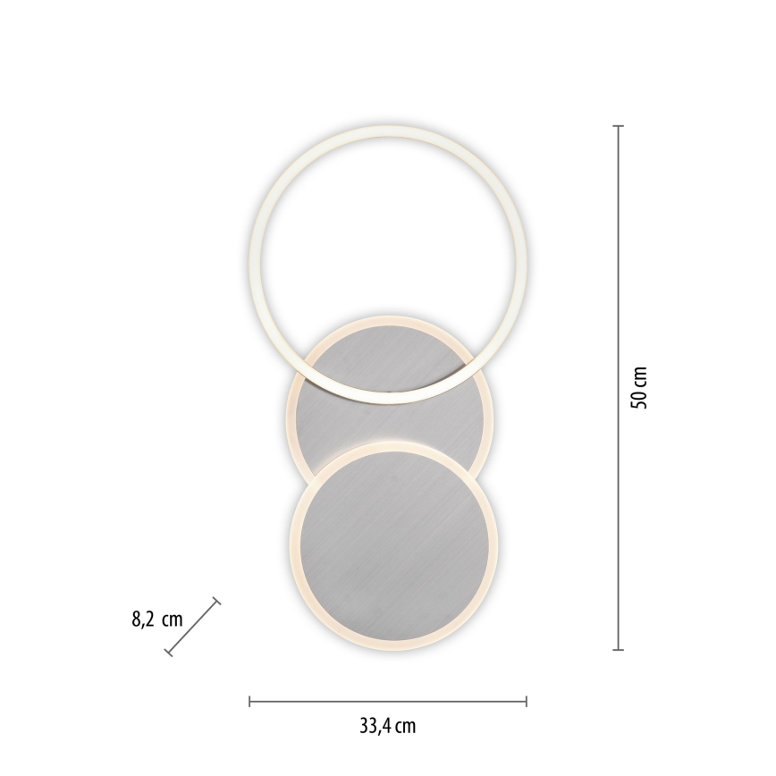 Leuchten Direkt 14116-55 - LED Mennyezeti lámpa SEVENT LED/25,5W/230V matt króm