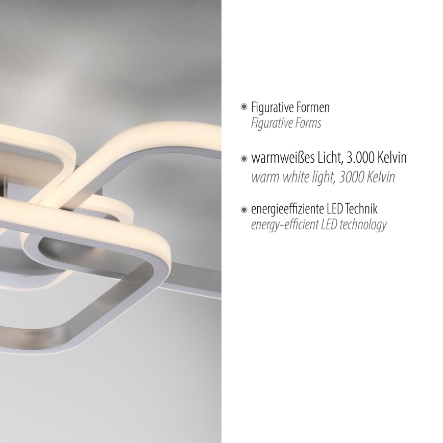 Leuchten Direkt 14117-55 - LED Mennyezeti lámpa LED/36W/230V matt króm