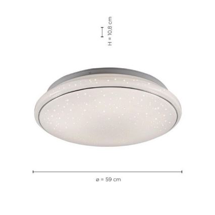 Leuchten Direkt 14366-16 - LED Dimmelhető mennyezeti lámpa JUPITER LED/40W/230V 3000-5000K + távirányító