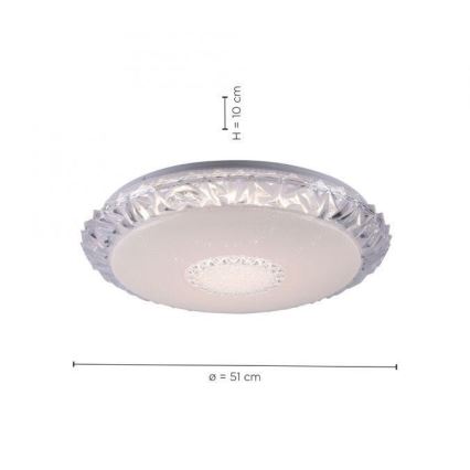 Leuchten Direkt 14377-00- LED RGB Dimmelhető lámpa LUCCA LED/36W/230V + távirányító