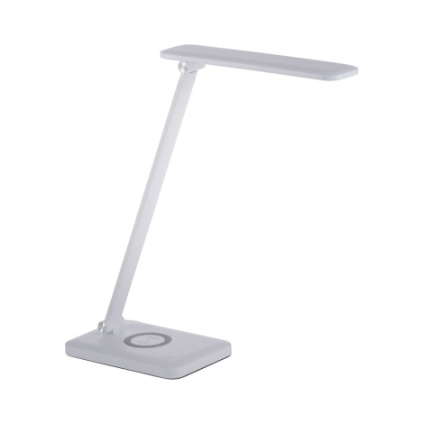 Leuchten Direkt 14415-16 - LED Dimmelhető asztali lámpa vezeték nélküli töltéssel FLORENTINA LED/5W/230V 3000-5000K fehér + USB
