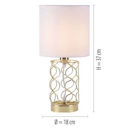 Leuchten Direkt 14615-12 - Asztali lámpa DEVA 1xE14/40W/230V arany