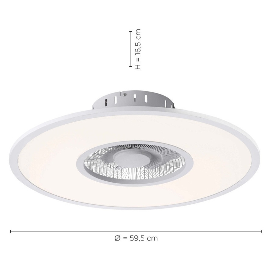 Leuchten Direkt 14642-16 - LED dimmelhető mennyezeti lámpa ventilátorral FLAT-AIR LED/32W/230V 2700-5000K + távirányító