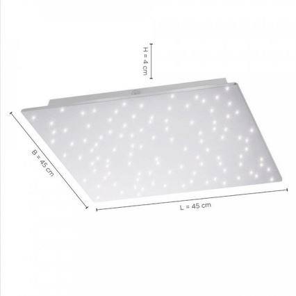 Leuchten Direkt 14671-55 - LED Dimmelhető mennyezeti lámpa SPARKLE LED/18W/230V 2700-5000K + távirányító