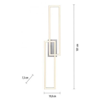 Leuchten Direkt 14691-55 - LED Dimmelhető felületre szerelhető csillár IVEN 2xLED/18W/230V