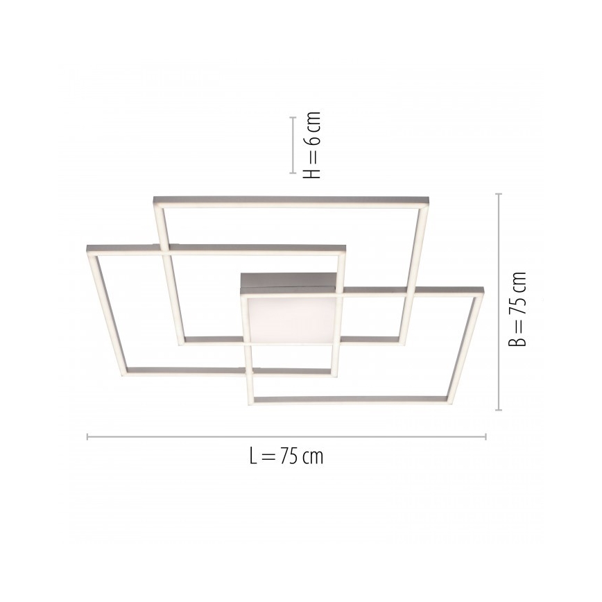 Leuchten Direkt 14713-55- LED Dimmelhető felületre szerelhető csillár ASMIN LED/45W/230V + távirányító