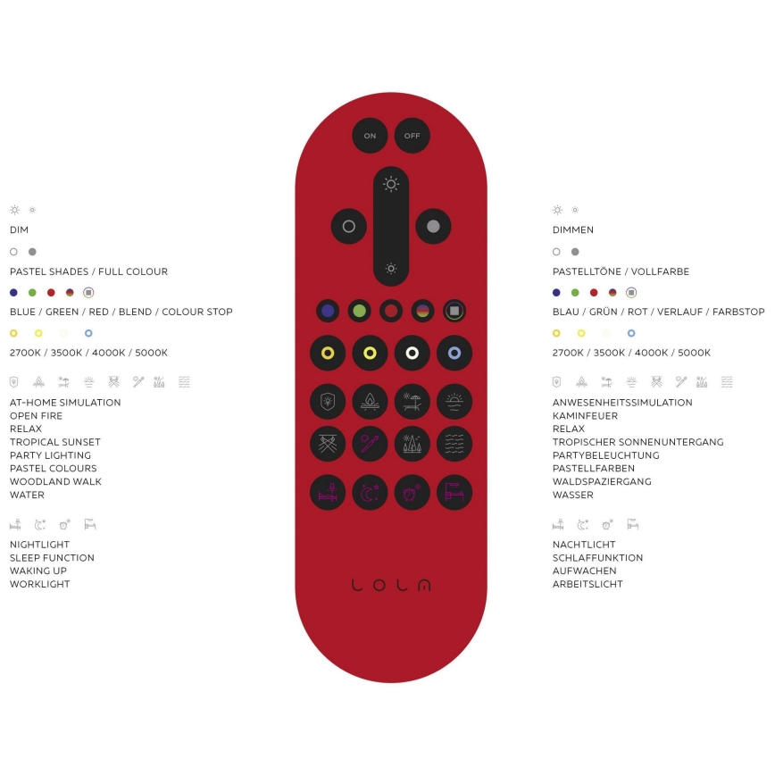 Leuchten Direkt 14742-16 - LED RGB Dimmelhető mennyezeti lámpa JUPI LOLASMART LED/18W/230V Tuya 2700-5000K + távirányító
