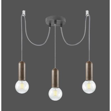 Leuchten Direkt 14776-48 - Csillár zsinóron TURN ME 3xE27/60W/230V pók