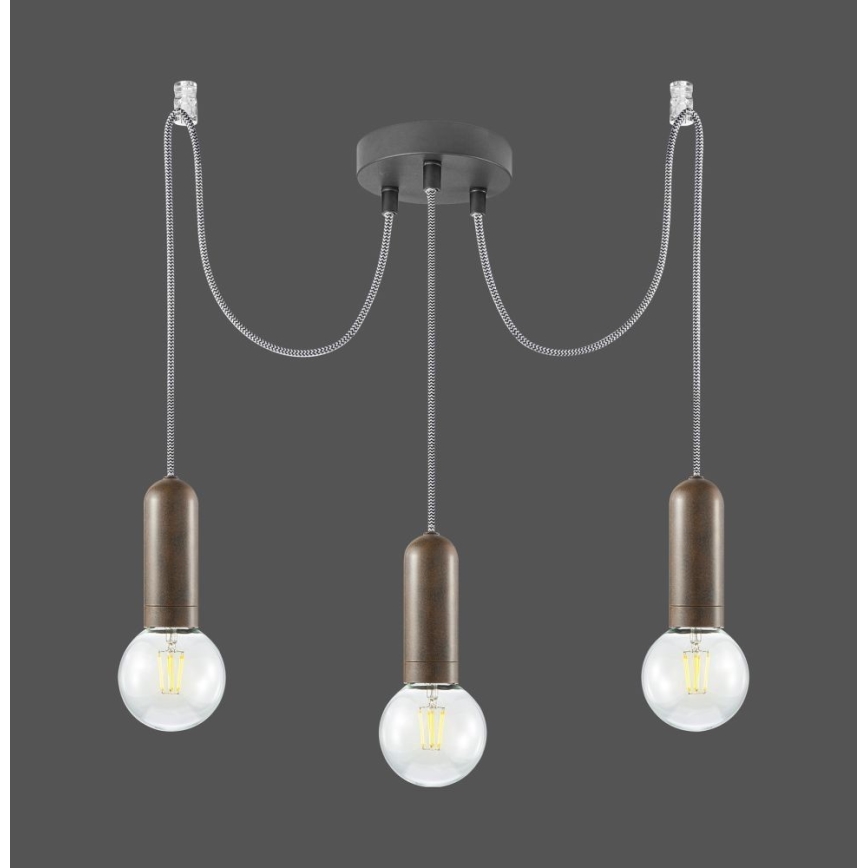 Leuchten Direkt 14776-48 - Csillár zsinóron TURN ME 3xE27/60W/230V pók