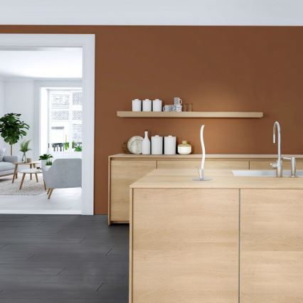 Leuchten Direkt 15128-55 - LED Asztali lámpa WAWE LED/3W/230V matt króm