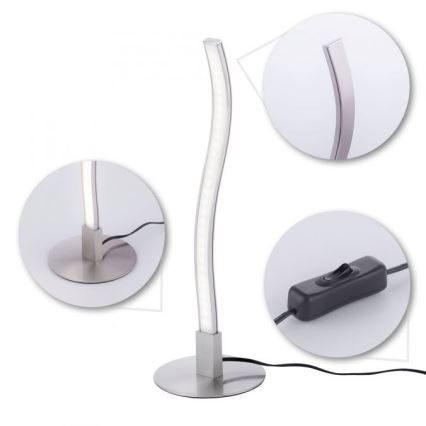 Leuchten Direkt 15128-55 - LED Asztali lámpa WAWE LED/3W/230V matt króm