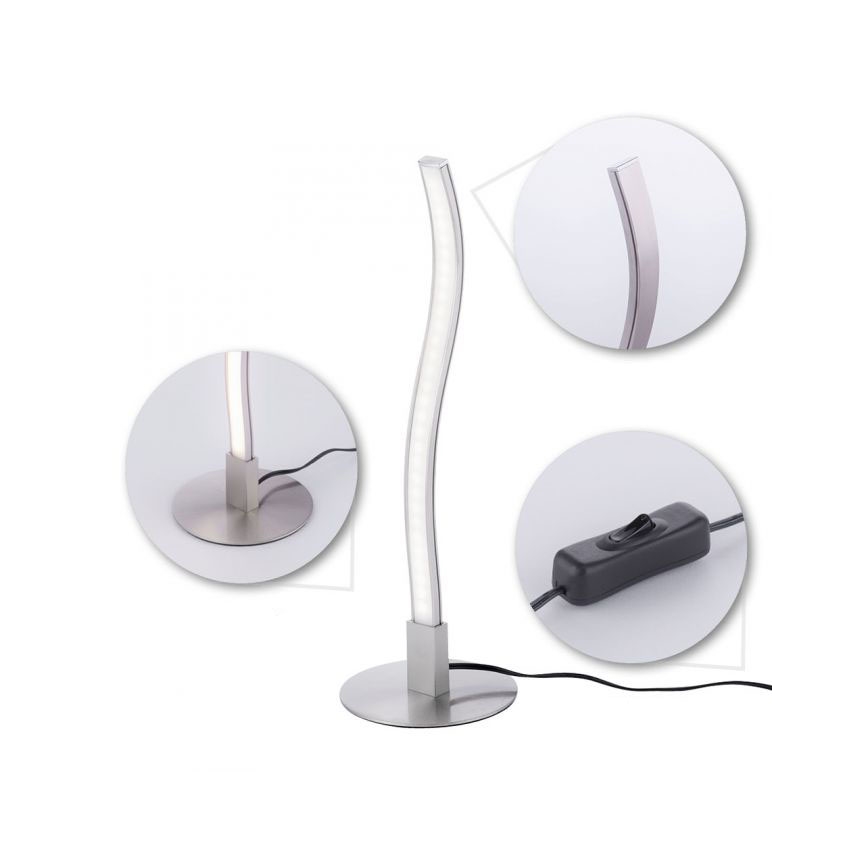 Leuchten Direkt 15128-55 - LED Asztali lámpa WAWE LED/3W/230V matt króm