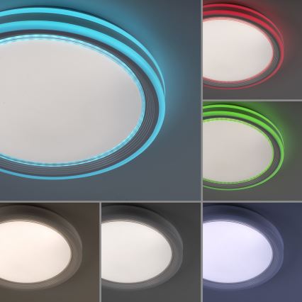 Leuchten Direkt 15154-16 - LED RGB Dimmelhető mennyezeti lámpa EDGING LED/39W/230V + távirányító