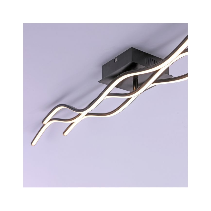 Leuchten Direkt 15167-18-LED Felületre szerelt csillár WAWE 2xLED/12,5W/230V+LED/17W fekete