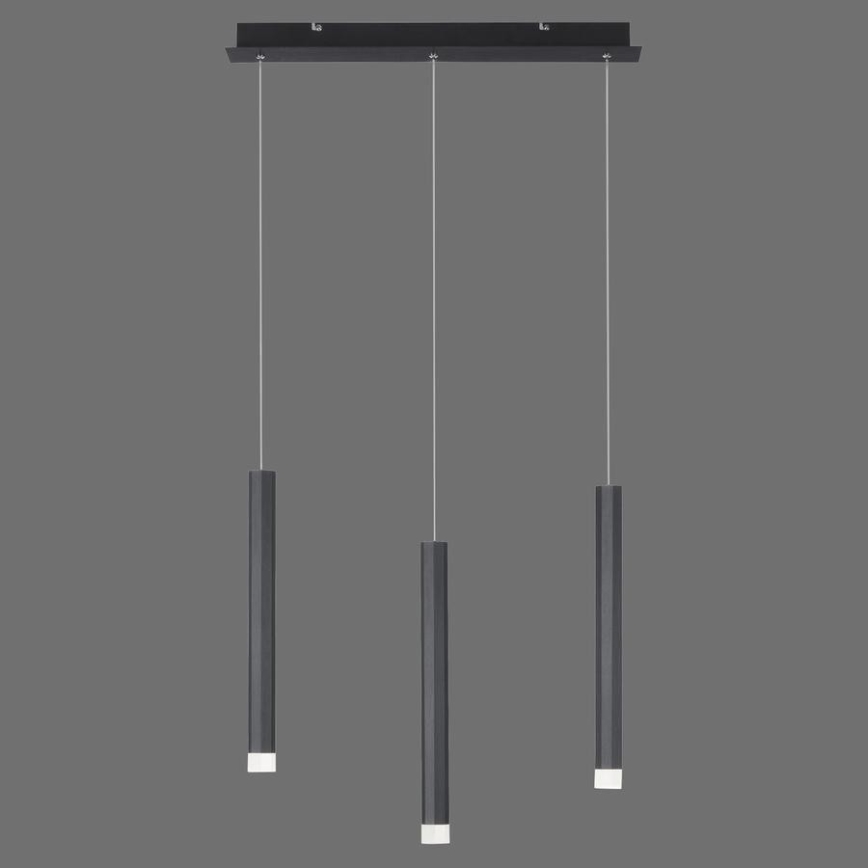 Leuchten Direkt 15203-18 - LED Csillár zsinóron 3xLED/4,8W/230V fekete