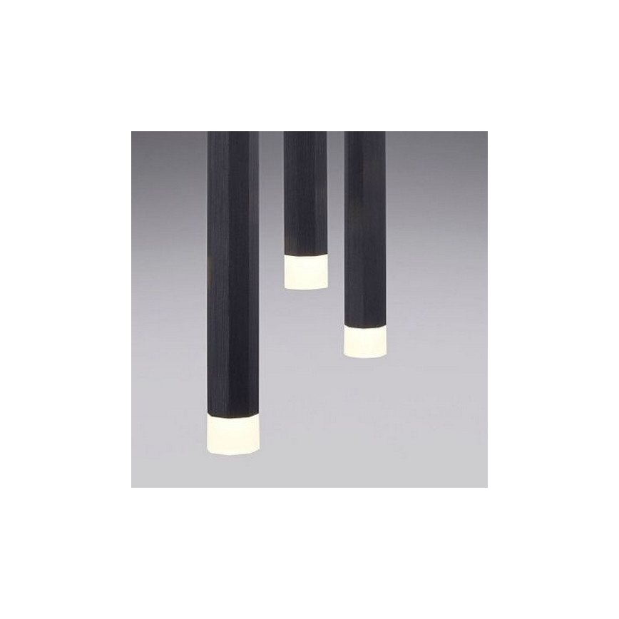 Leuchten Direkt 15205-18 - LED Csillár zsinóron BRUNO 5xLED/4,8W/230V fekete