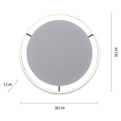 Leuchten Direkt 15392-13 - LED Dimmelhető mennyezeti lámpa RITUS LED/30W/230V fekete