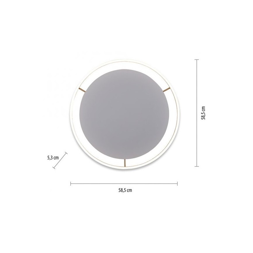 Leuchten Direkt 15392-60 - LED Dimmelhető mennyezeti lámpa RITUS LED/30W/230V sárgaréz
