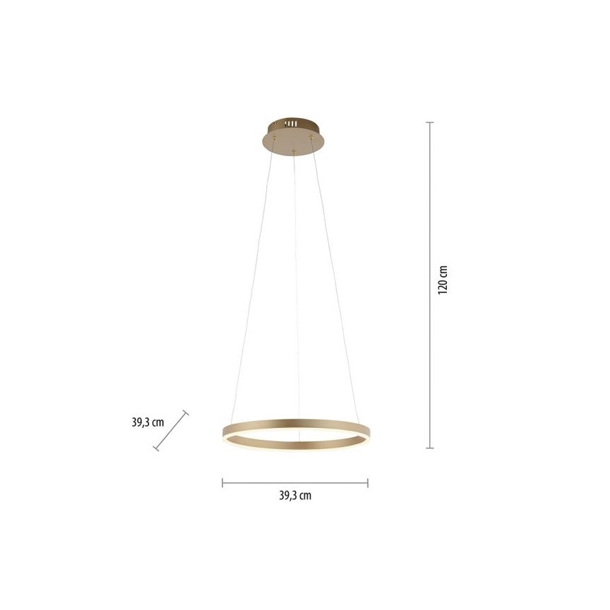 Leuchten Direkt 15393-60 - LED Dimmelhető csillár zsinóron RITUS LED/20W/230V