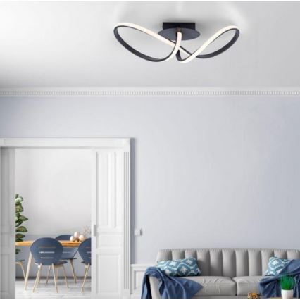 Leuchten Direkt 15403-18 - LED Dimmelhető felületre szerelhető csillár MARIA LED/16W/230V fekete