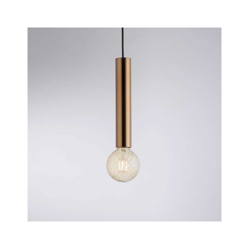 Leuchten Direkt 15617-60 - Csillár zsinóron BRUNA 1xE27/60W/230V sárgaréz